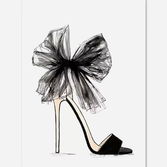 COCO CHANEL Fashion Couture Prints Perfume Bottle STILETTO B&W Wall Art U CHOOSE - Picture 6 of 8